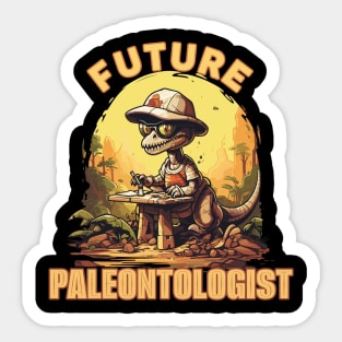 Future Paleontologist Funny Cartoon Dinosaur Design Sticker